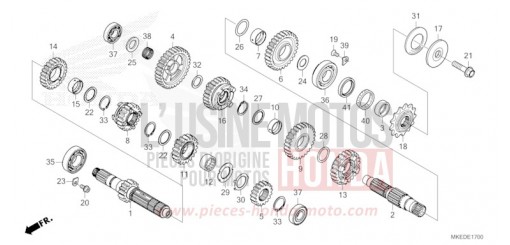 BOITE DE VITESSES CRF450RP de 2023